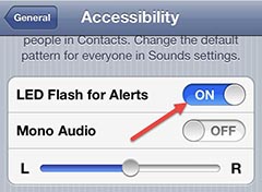 flash led enable iphone
